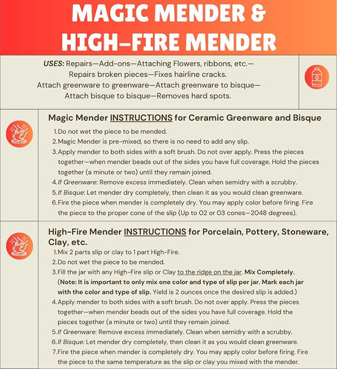 Bisque & Greenware Menders National Artcraft