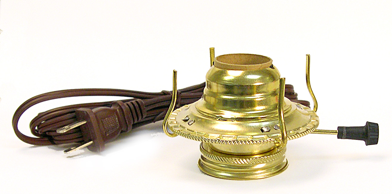 National Artcraft Electrified Oil Burner for Hurricane Lamps & Canning Jars National Artcraft