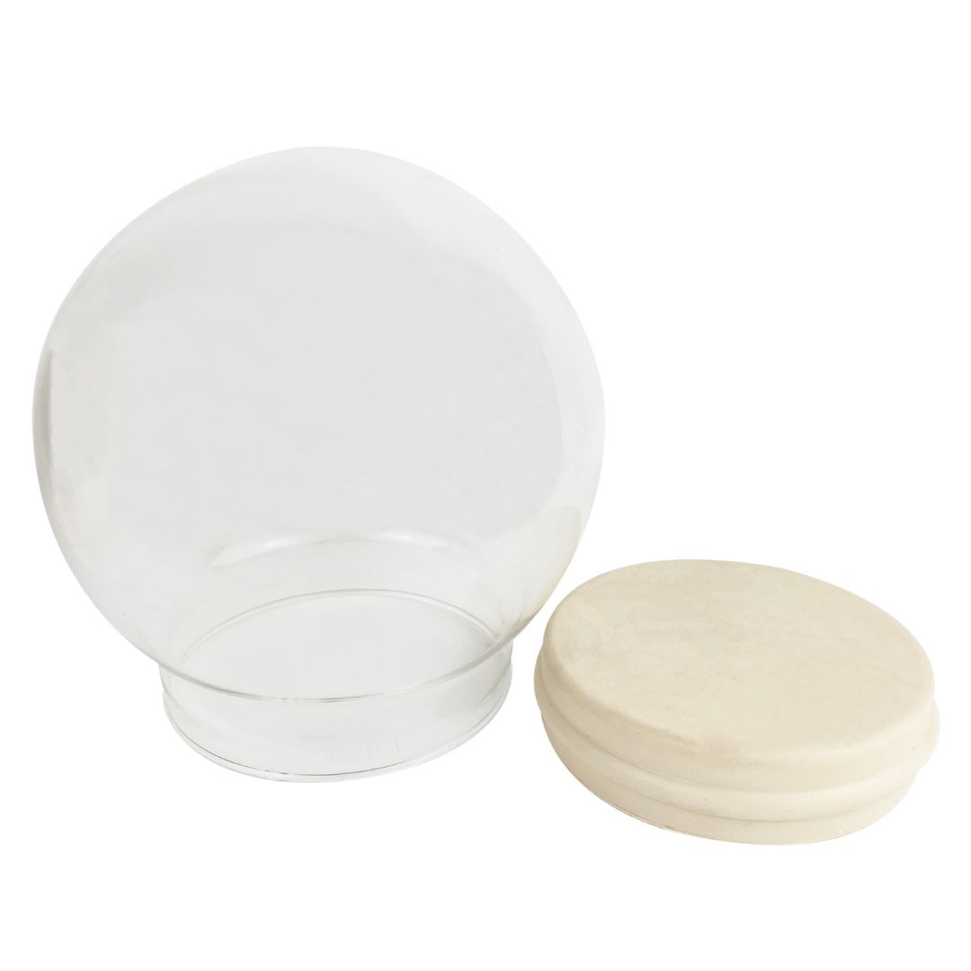 40021 150mm replacement glass/craft glass for snow globe