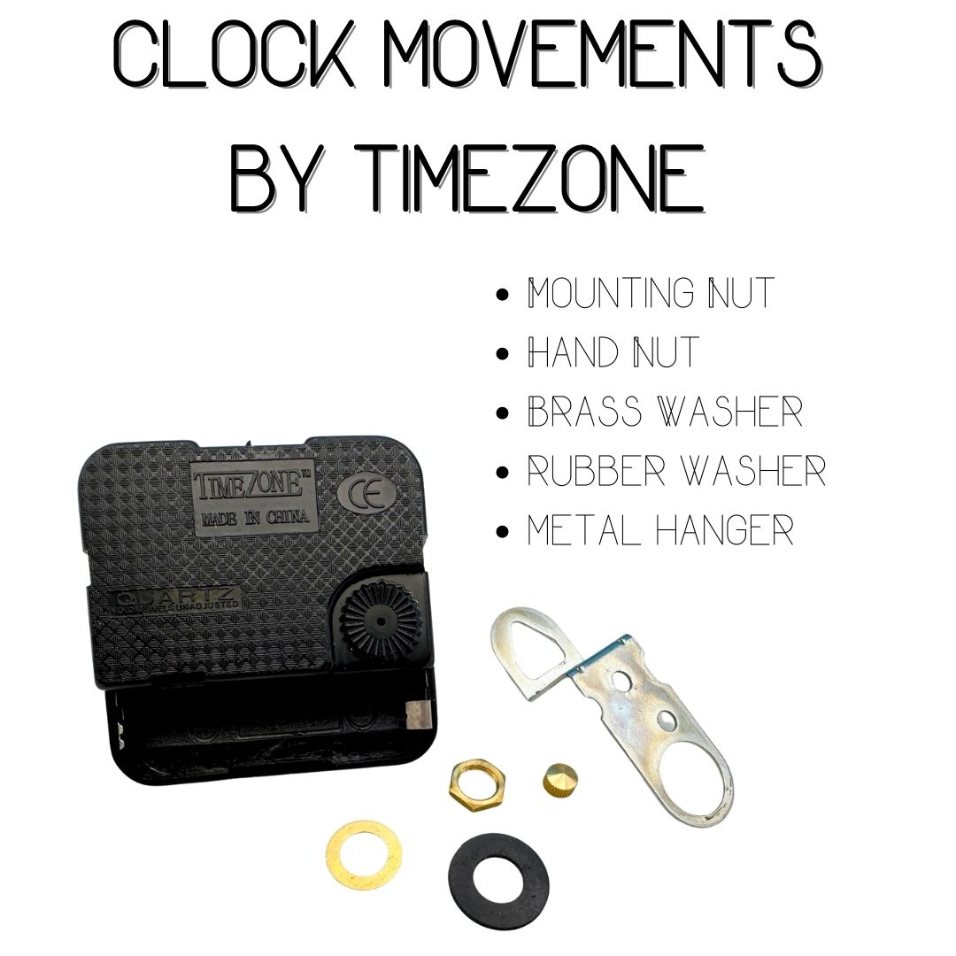 Seiko-SKP Clock Movement Mechanism With 4" Black Spade Hands for 1/4" dials 