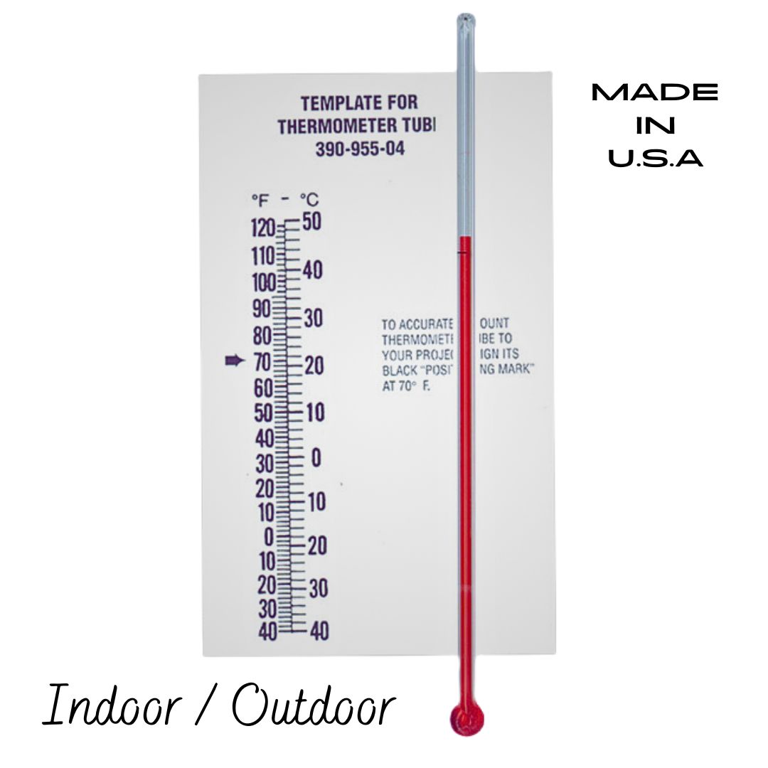 Indoor-Outdoor Thermometer Tube For Ceramics and Crafts 