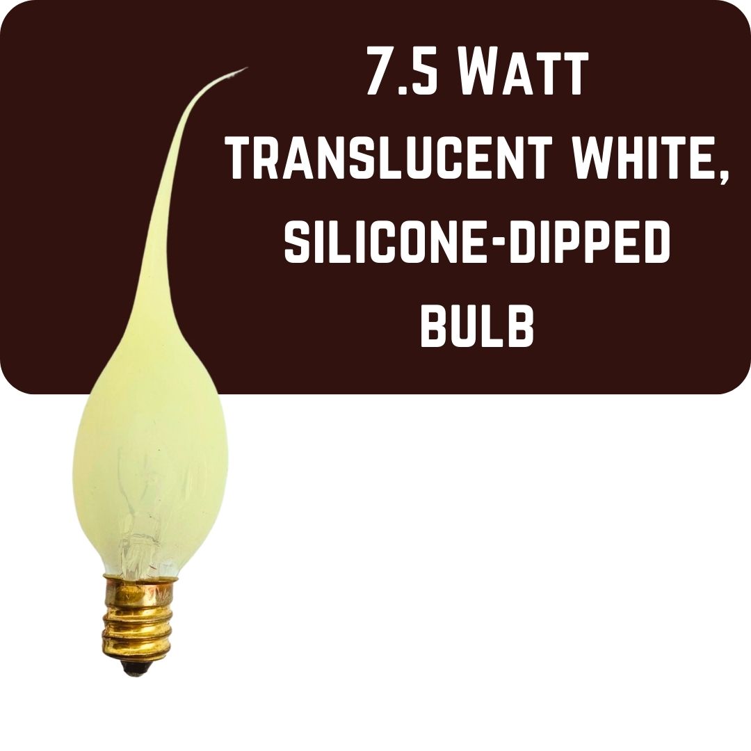5 Watt Large Silicone Dipped Light Bulbs Small Candelabra Socket 2 Pack
