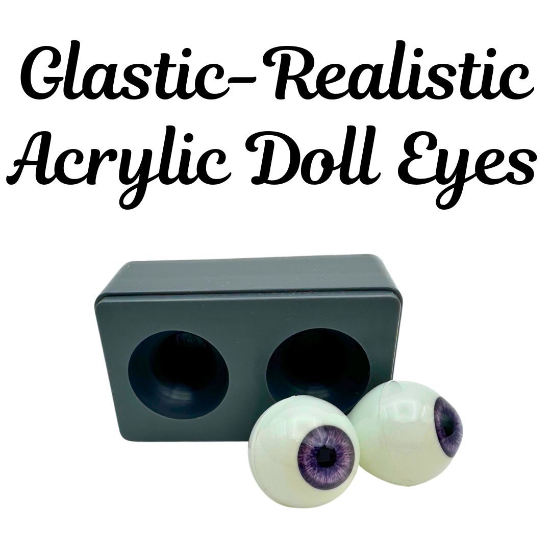 14mm Blue Green Glastic Realistic Acrylic Doll Eyes