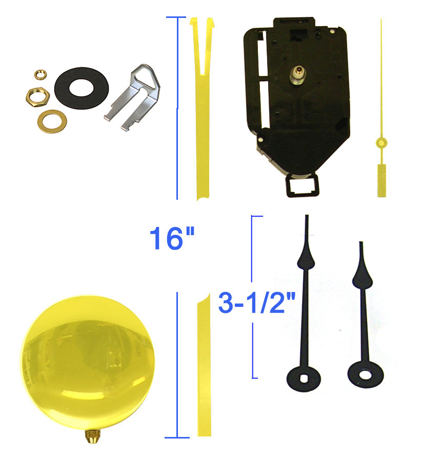 Pendulum Clock Movements With Hands National Artcraft
