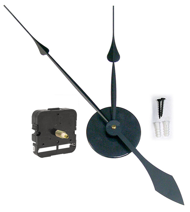 Clock Movements With Long Hands & Wall Mount Case For Large Dials