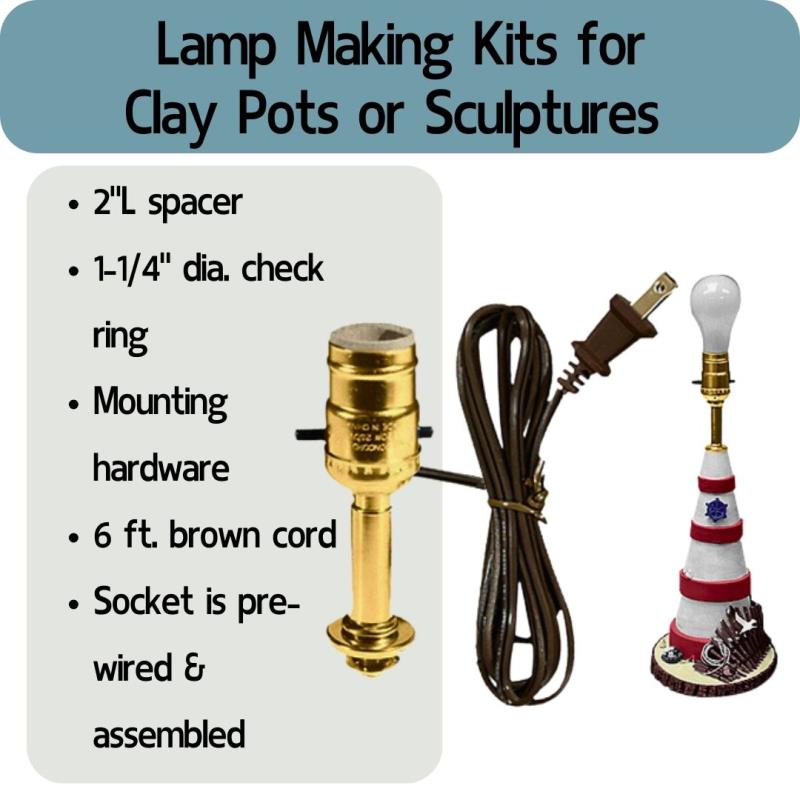Lamp Making Kits with Medium Edison E26 Sockets - National Artcraft